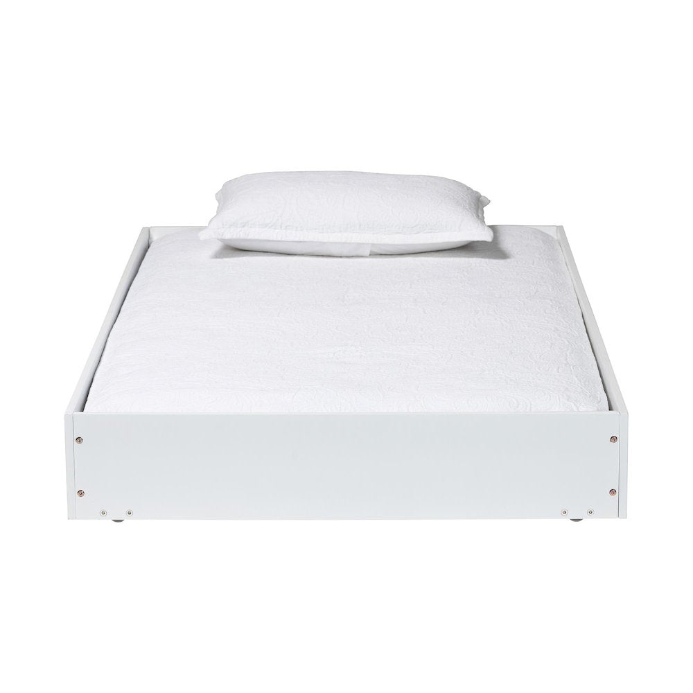 Roni Modern White Wood Twin Trundle
