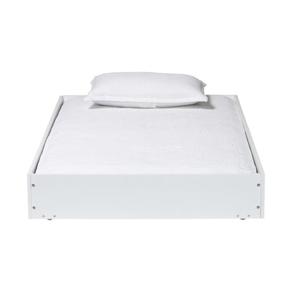 Roni Modern White Wood Twin Trundle