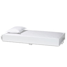 Roni Modern White Wood Twin Trundle