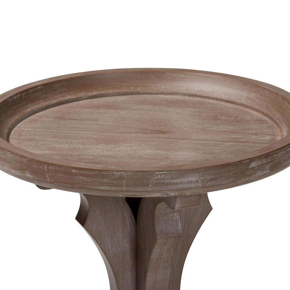 Westlyn French Country Antique Brown Wood End Table