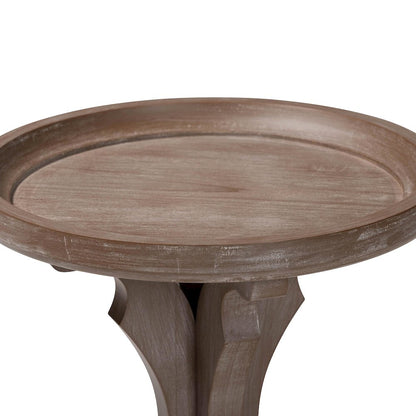 Westlyn French Country Antique Brown Wood End Table