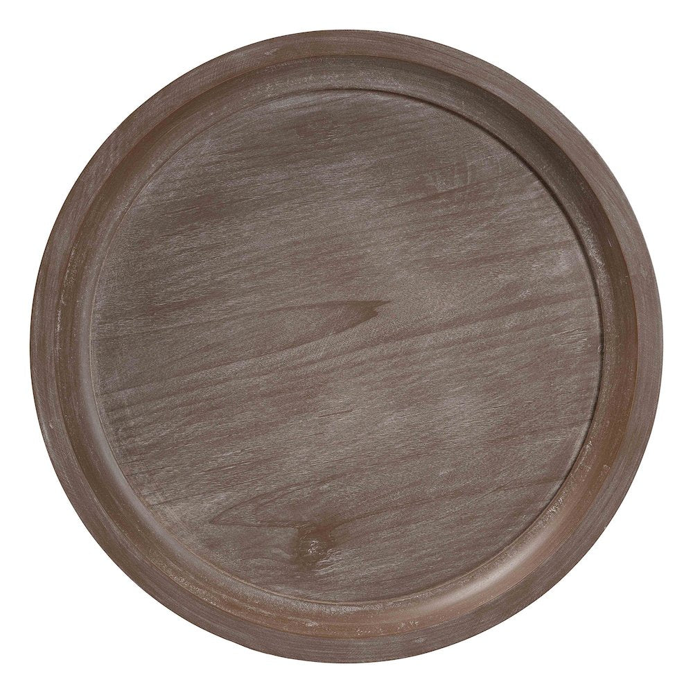 Westlyn French Country Antique Brown Wood End Table