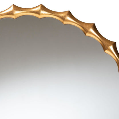 Everette Antique Goldleaf Bamboo-Border Accent Wall Mirror