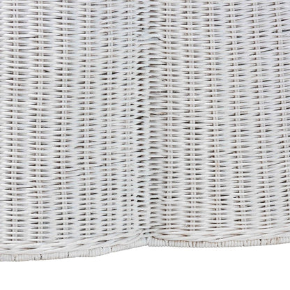 Palm Scalloped Natural Rattan Coffee Table