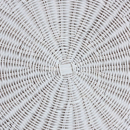Palm Scalloped Natural Rattan Coffee Table