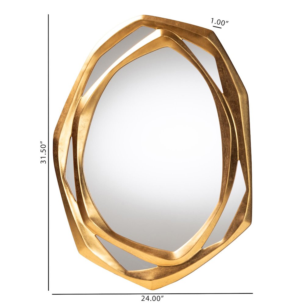 Halen Antique Goldleaf Accent Wall Mirror