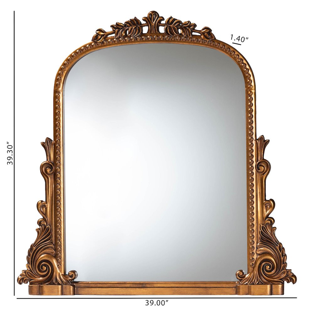 Whitby Baroque Antique Goldleaf Accent Mirror