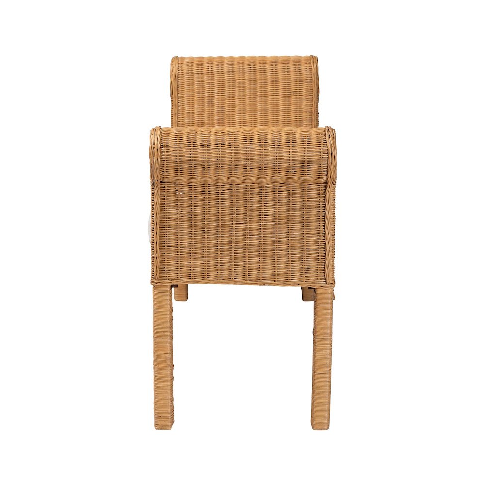 Reiko Handwoven Natural Rattan Bench