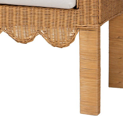 Reiko Handwoven Natural Rattan Bench