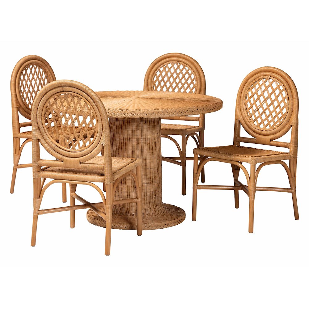 Winslow Natural Rattan Dining Set