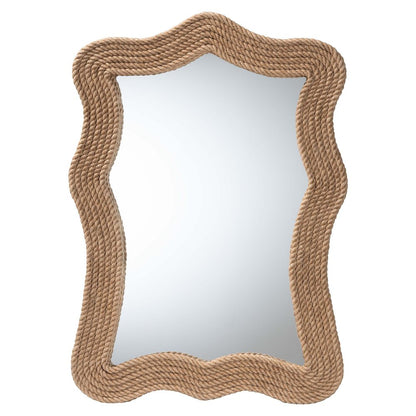 Quiana Coastal Woven Rope Accent Wall Mirror