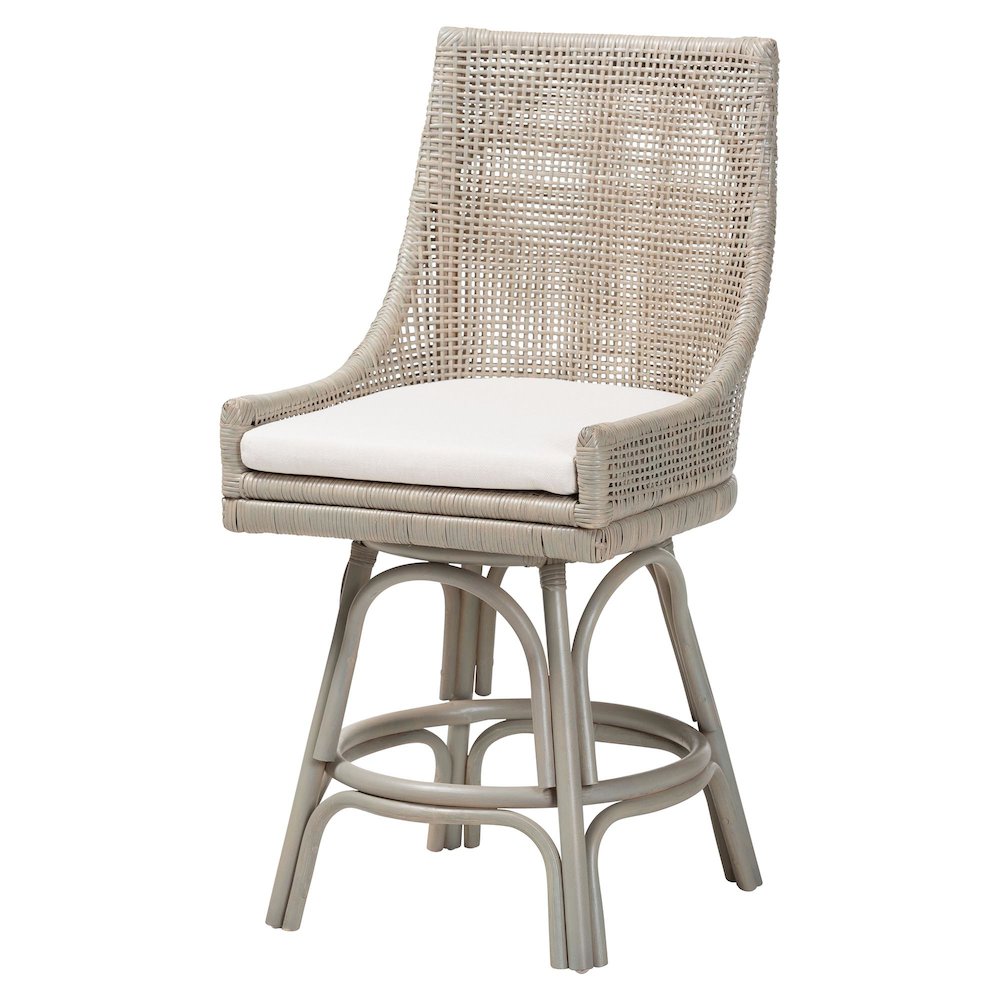 Bella Swivel Rattan Counter Stool