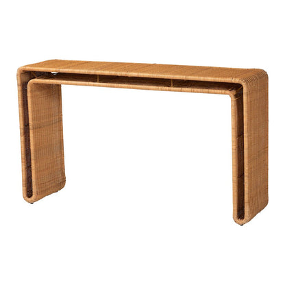Nevada Bohemian Light Honey Rattan Console Table