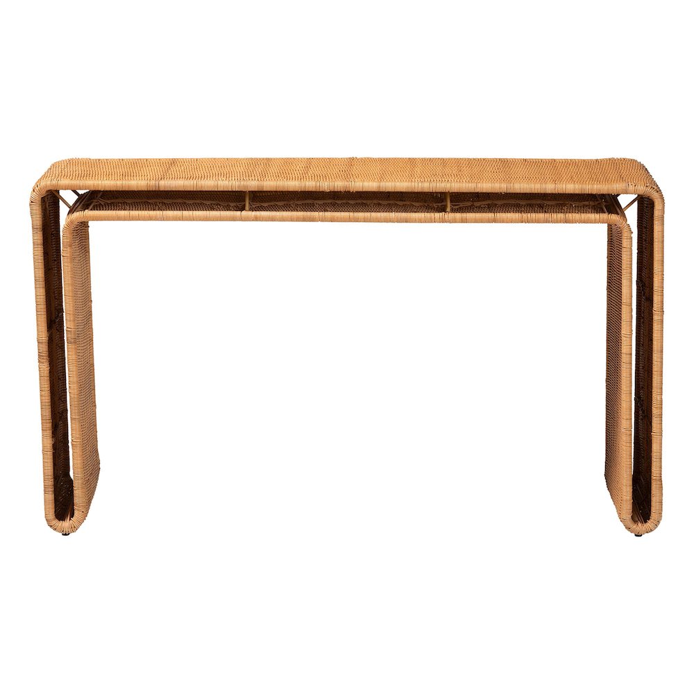 Nevada Bohemian Light Honey Rattan Console Table
