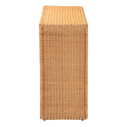 Nevada Bohemian Light Honey Rattan Console Table