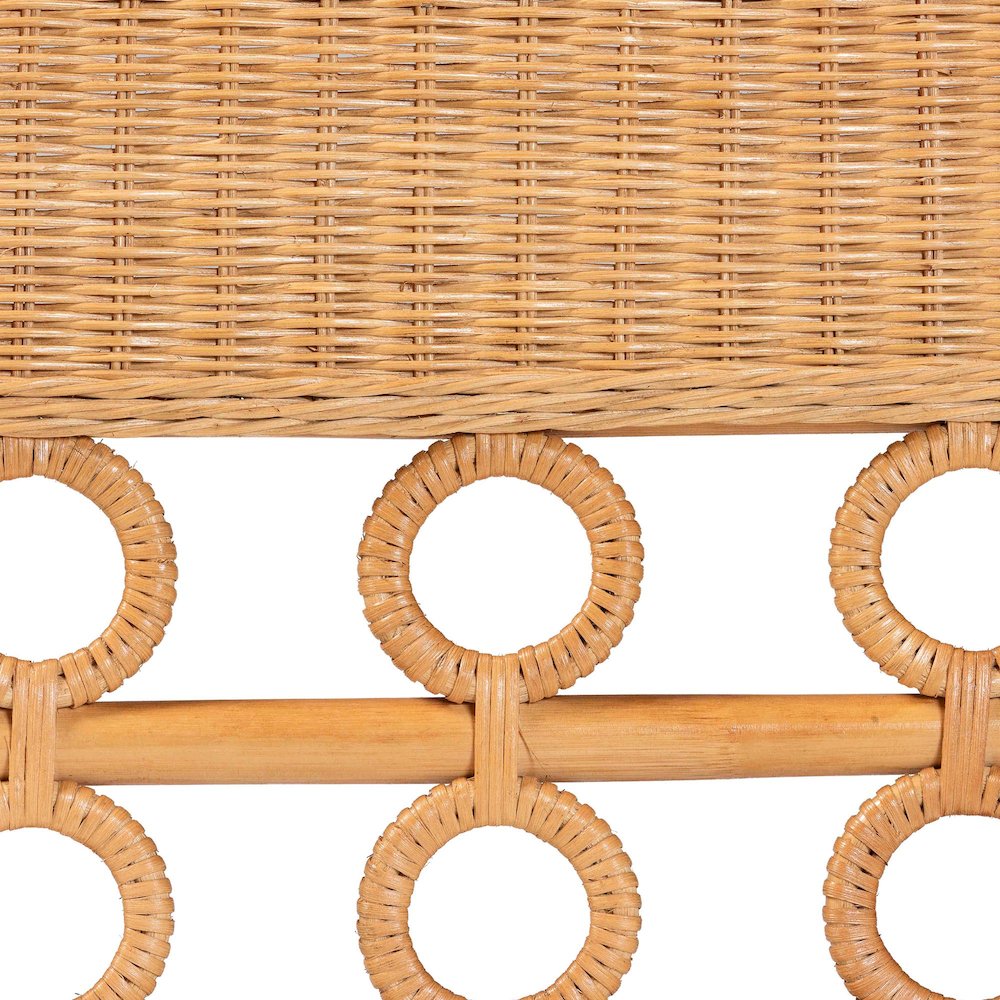 Monica Bohemian Light Honey Rattan 3-Piece Dining Nook Set