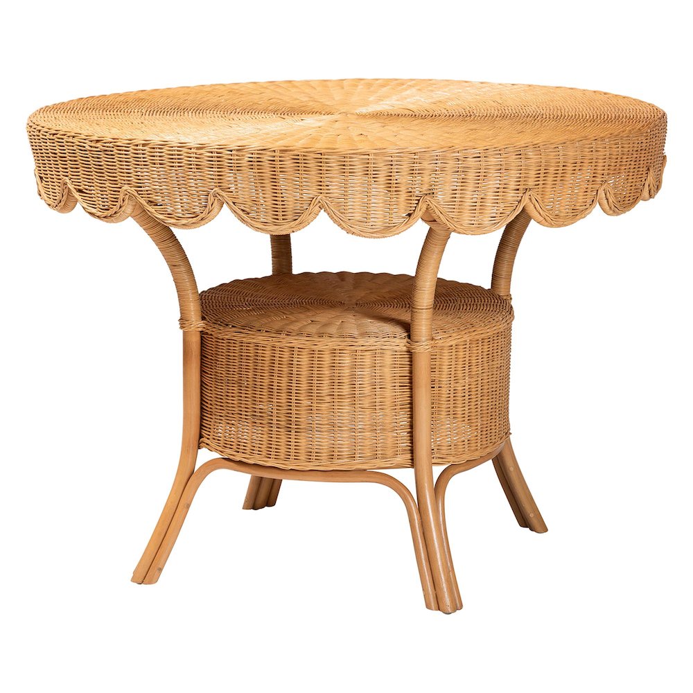 Matilde Bohemian Light Honey Rattan 3-Piece Dining Nook Set