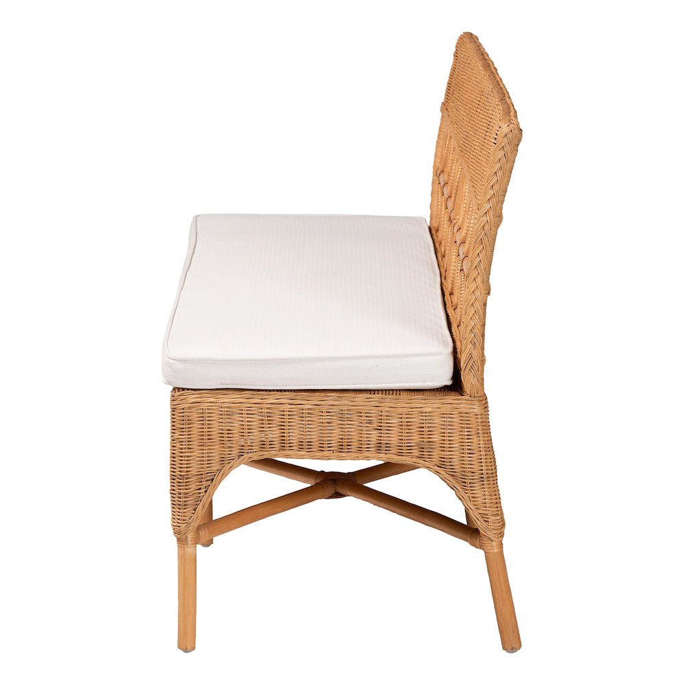Oxford Bohemian Light Honey Rattan Dining Bench