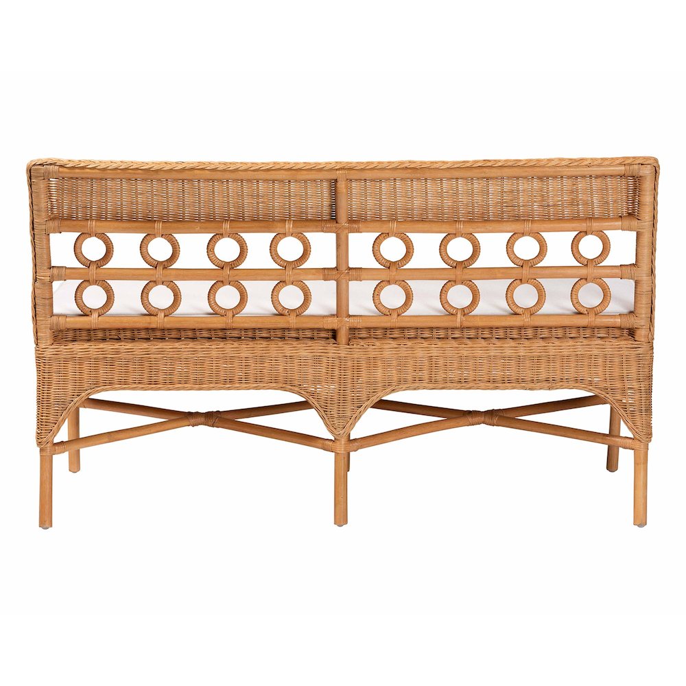 Oxford Bohemian Light Honey Rattan Dining Bench