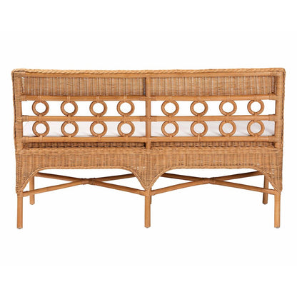 Oxford Bohemian Light Honey Rattan Dining Bench