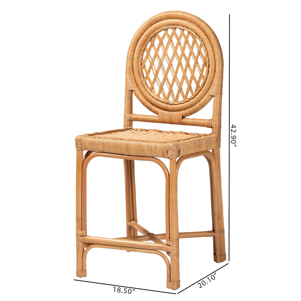 Oxford Natural Rattan Counter Stool