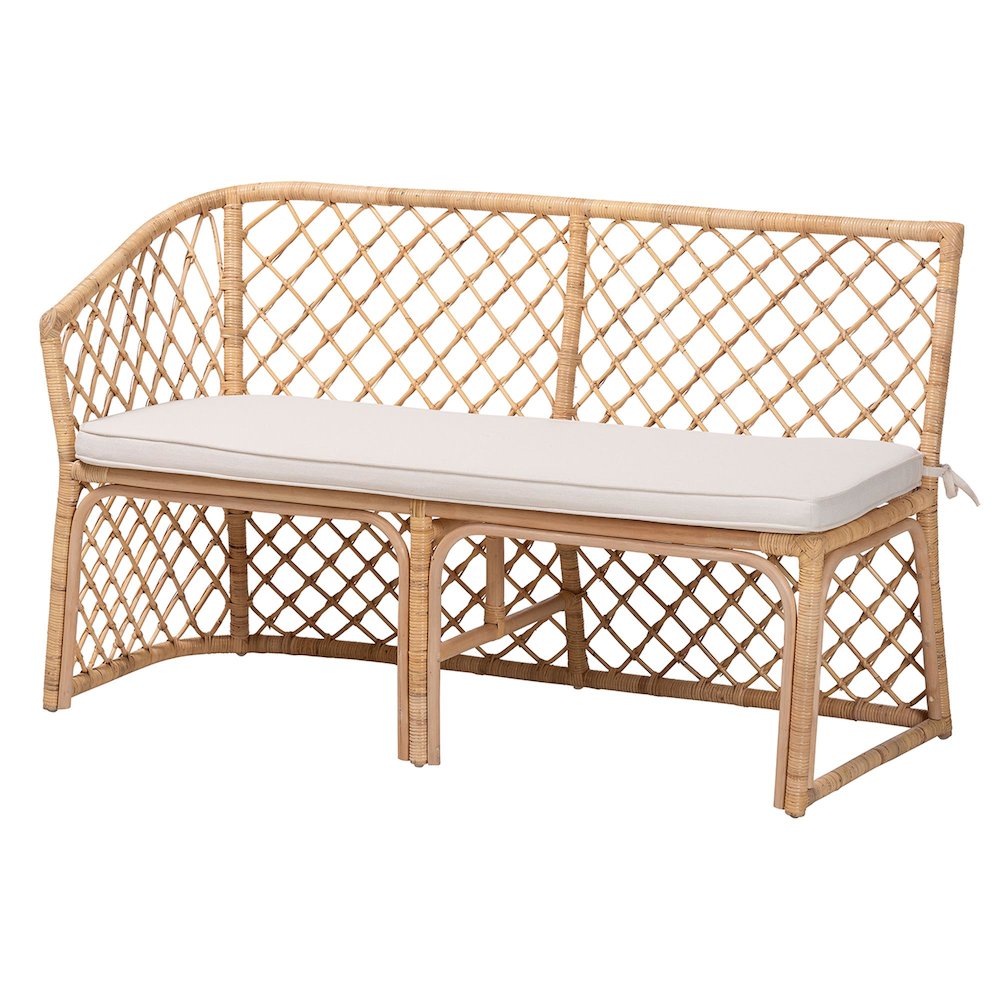 Ellard Bohemian Light Honey Rattan 3-Piece Dining Nook Set