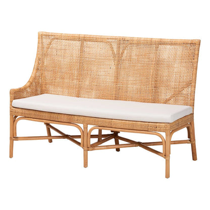 Olivera Bohemian Light Honey Rattan 3-Piece Dining Nook Set