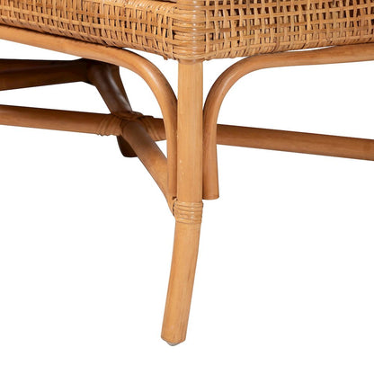 Olivera Bohemian Light Honey Rattan 3-Piece Dining Nook Set