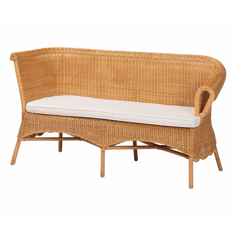 Rashtin Bohemian Light Honey Rattan 3-Piece Dining Nook Set