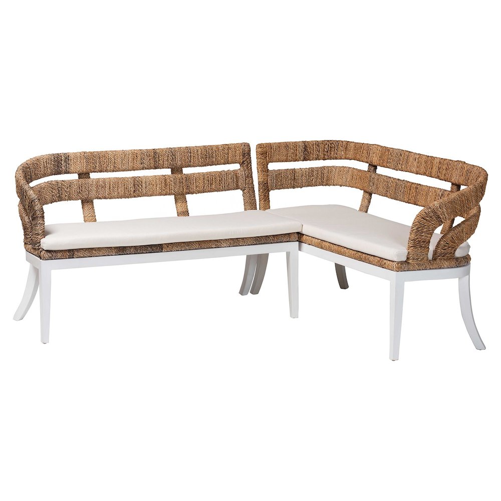 Ubud Seagrass Dining Nook Bench Set