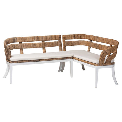 Ubud Seagrass Dining Nook Bench Set