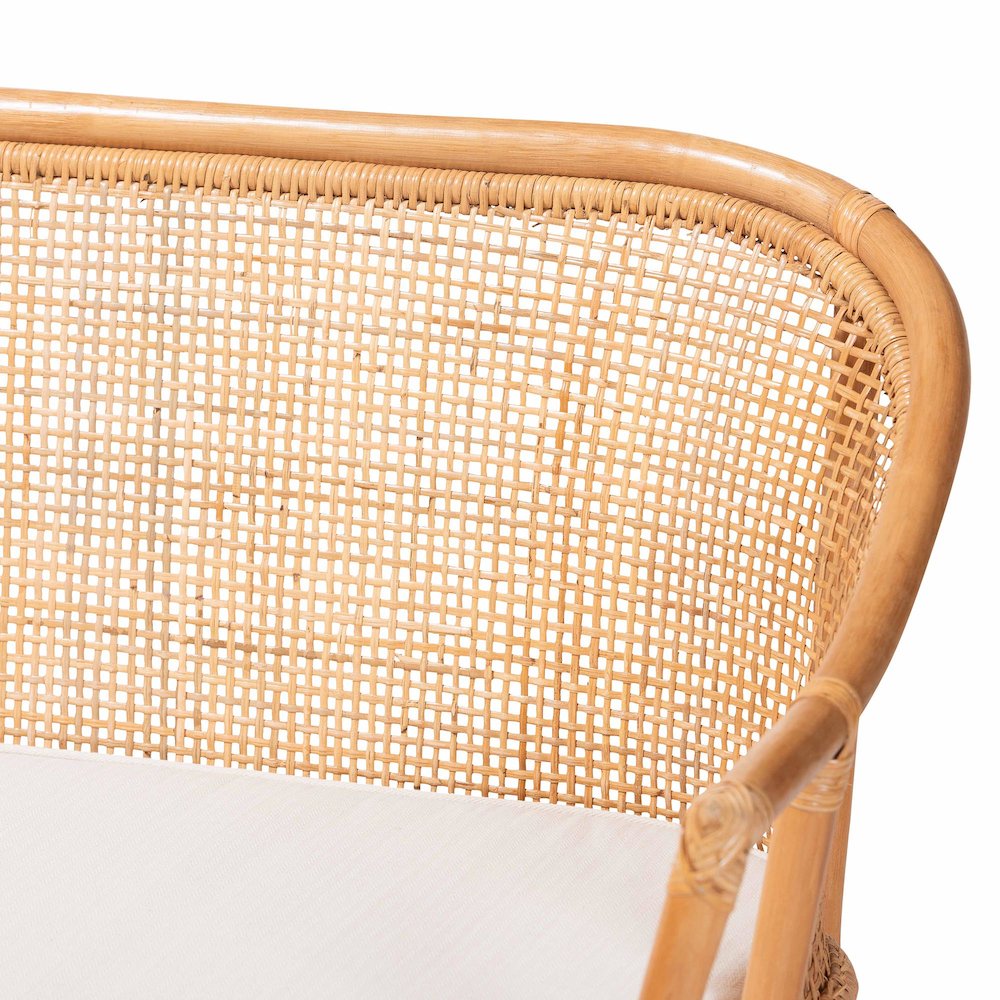Aara 3-Piece Natural Rattan Dining Nook Set - L-Shaped Corner Bench