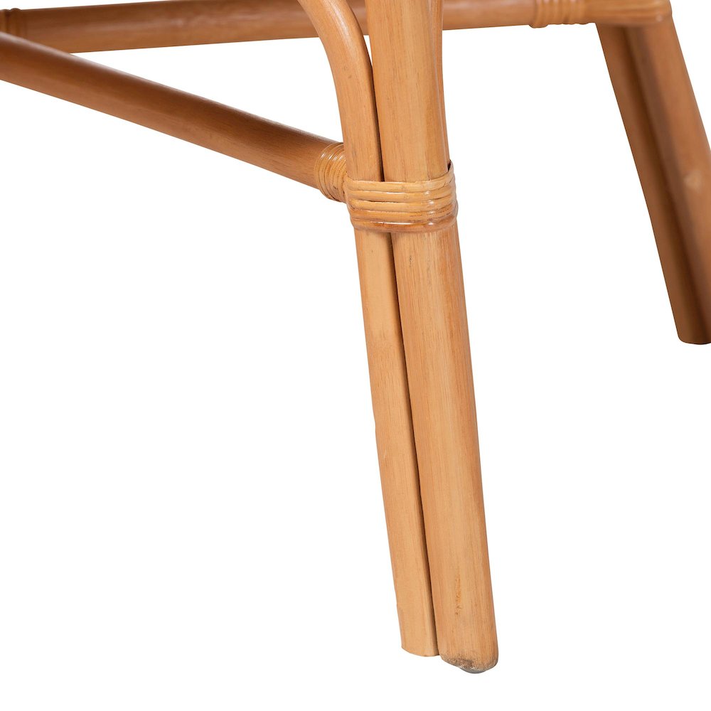Aara 3-Piece Natural Rattan Dining Nook Set - L-Shaped Corner Bench