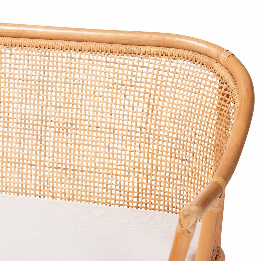 Adede 2-Piece Natural Rattan Corner Bench Set - Handwoven Wicker L-Shaped