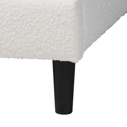 Dalton Boucle Upholstered Platform Bed - Soft Fabric Queen Size Bed Frame