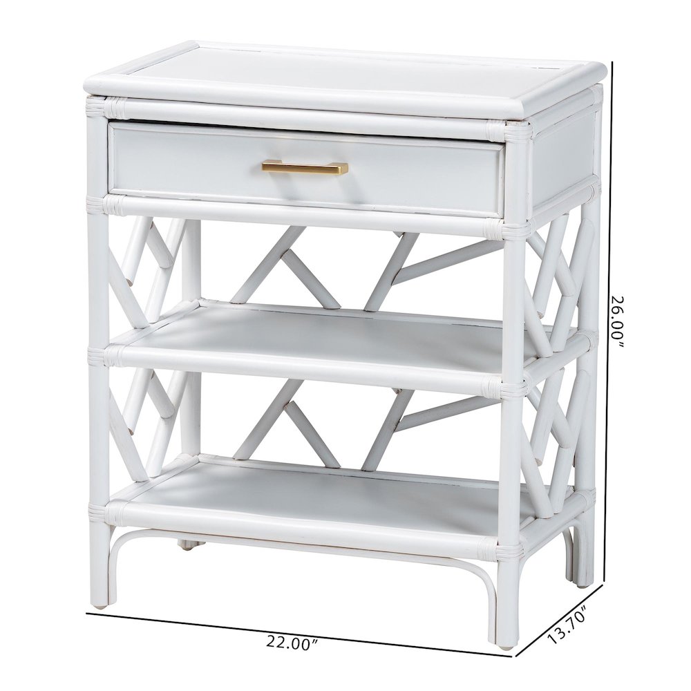 Daina Natural Rattan Nightstand