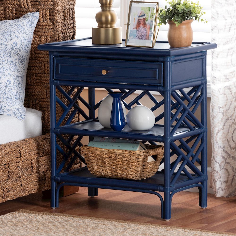 Tiaret Natural Rattan Nightstand