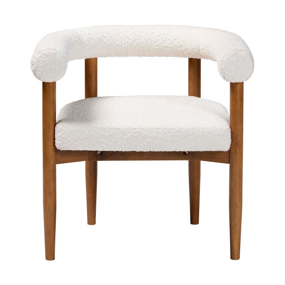 Caia Boucle Dining Chair - Modern Upholstered Accent Armchair