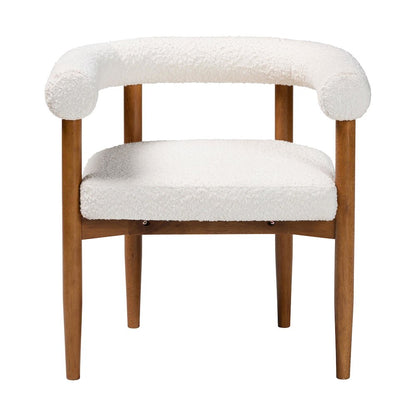 Caia Boucle Dining Chair - Modern Upholstered Accent Armchair