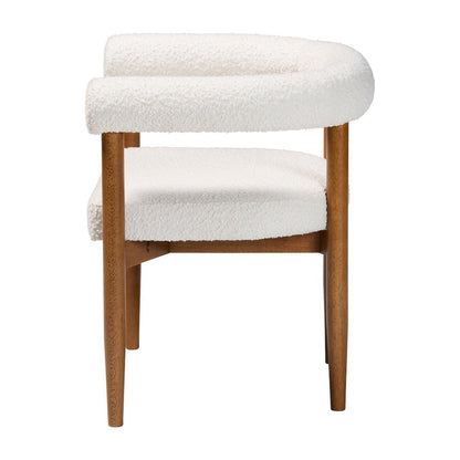 Caia Boucle Dining Chair - Modern Upholstered Accent Armchair