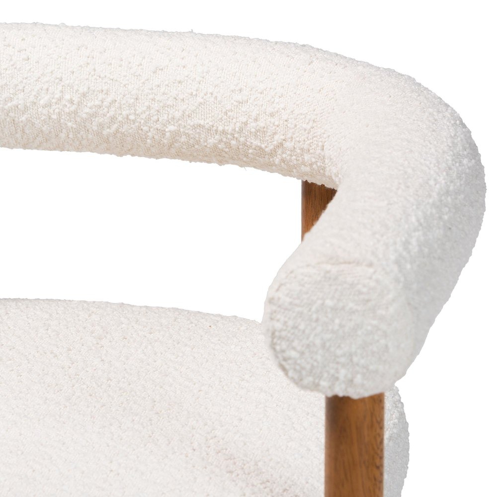Caia Boucle Dining Chair - Modern Upholstered Accent Armchair