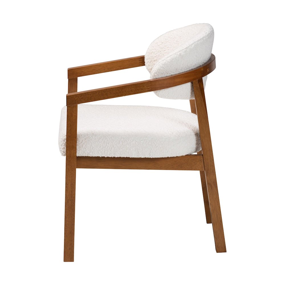 Biana Boucle Dining Chair - Modern Upholstered Accent Armchair