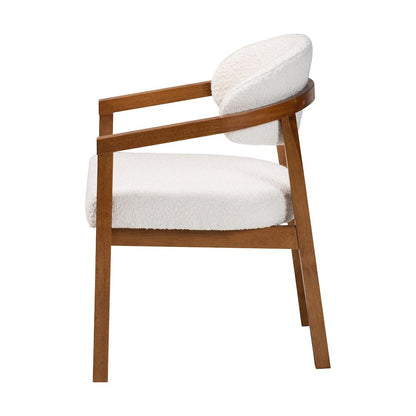 Biana Boucle Dining Chair - Modern Upholstered Accent Armchair