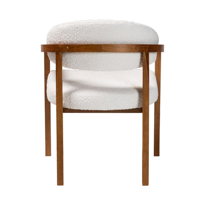Biana Boucle Dining Chair - Modern Upholstered Accent Armchair
