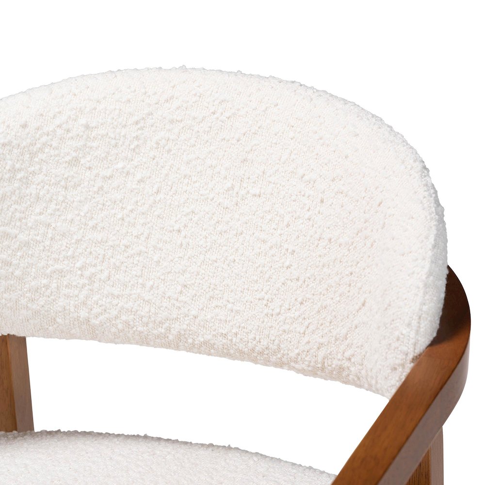 Biana Boucle Dining Chair - Modern Upholstered Accent Armchair