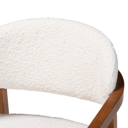 Biana Boucle Dining Chair - Modern Upholstered Accent Armchair