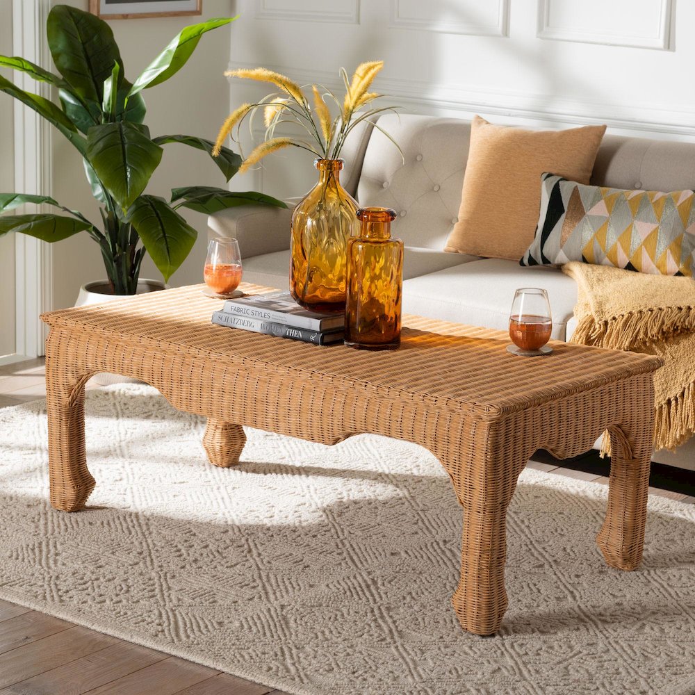 Abena Ming Style Natural Rattan Coffee Table