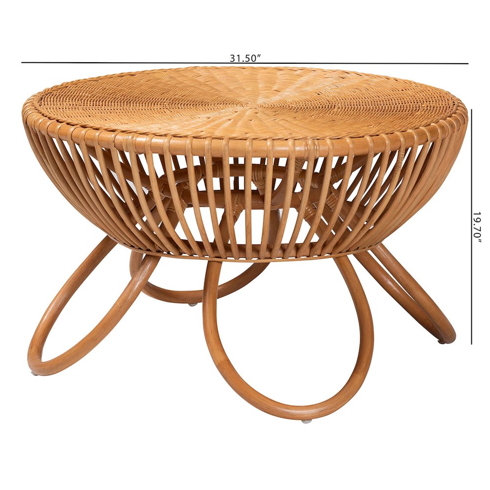 Abel Natural Rattan Coffee Table