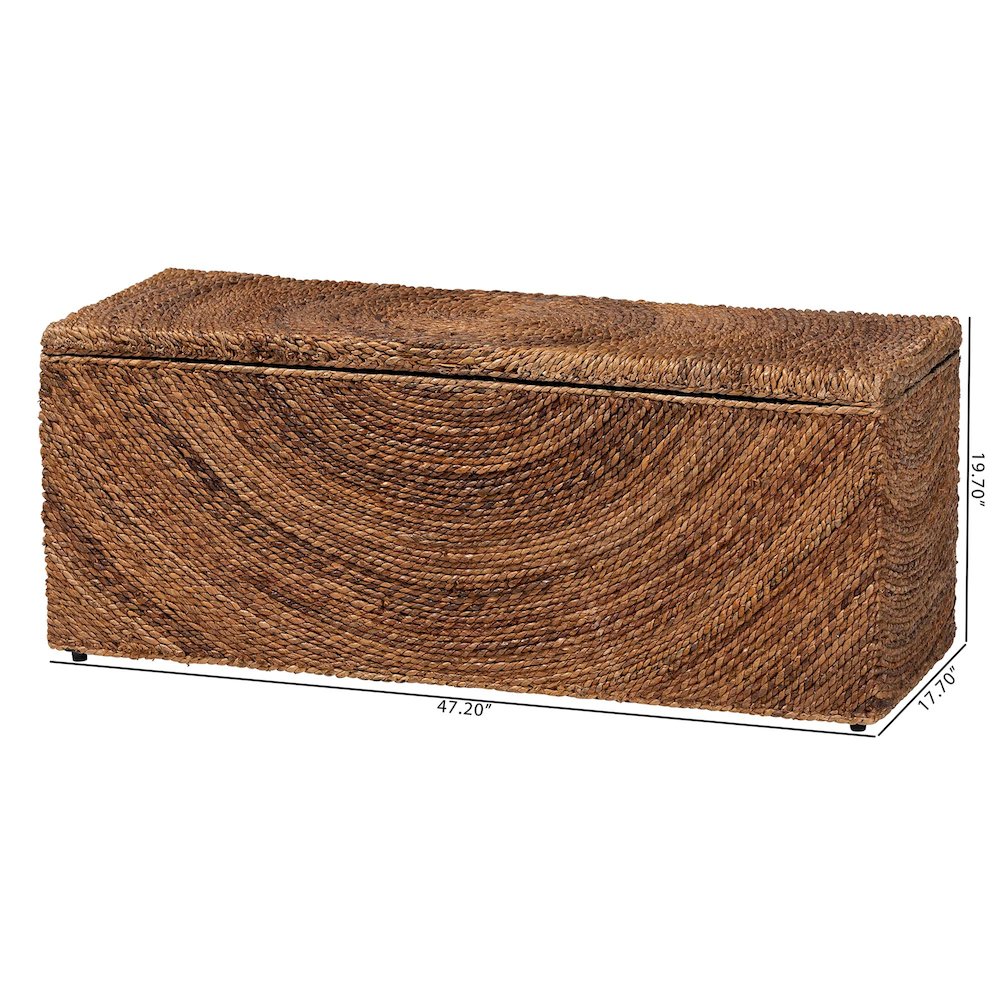 Verino Handwoven Seagrass Storage Bench