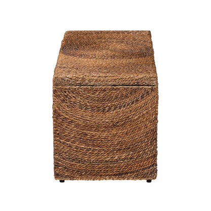 Verino Handwoven Seagrass Storage Bench